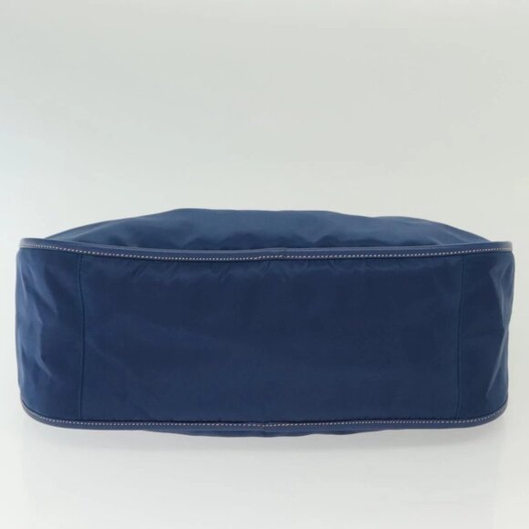 PRADA Hand Bag Nylon 2way Blue Gold Auth 138847 - Picture 7 of 16